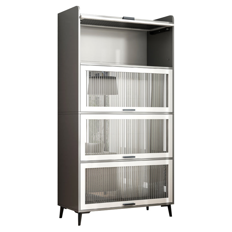 Modern Wood Storage Cabinet Square Bar Pulls Accent Chest with Doors Clearhalo 'Cabinets & Chests' 'cabinets_chests' 'furn' 'furn_cabinets_chests' 'Furniture' 'Living Room Furniture' 6608339