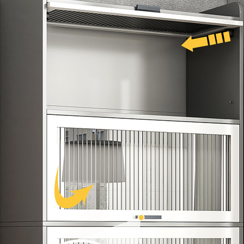 Modern Wood Storage Cabinet Square Bar Pulls Accent Chest with Doors Clearhalo 'Cabinets & Chests' 'cabinets_chests' 'furn' 'furn_cabinets_chests' 'Furniture' 'Living Room Furniture' 6608342