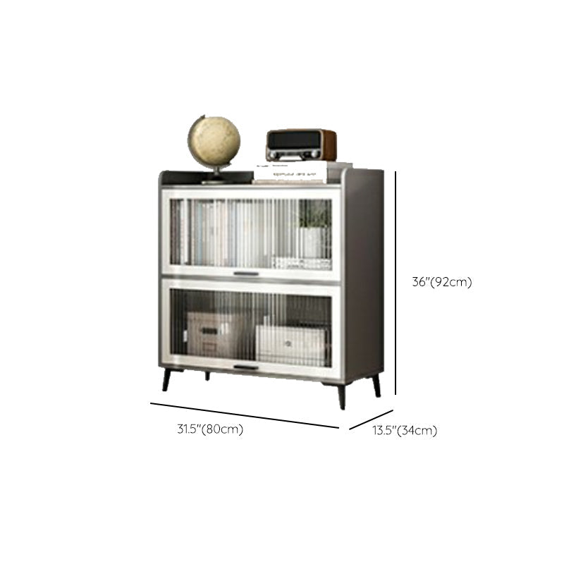 Modern Wood Storage Cabinet Square Bar Pulls Accent Chest with Doors Clearhalo 'Cabinets & Chests' 'cabinets_chests' 'furn' 'furn_cabinets_chests' 'Furniture' 'Living Room Furniture' 6608362