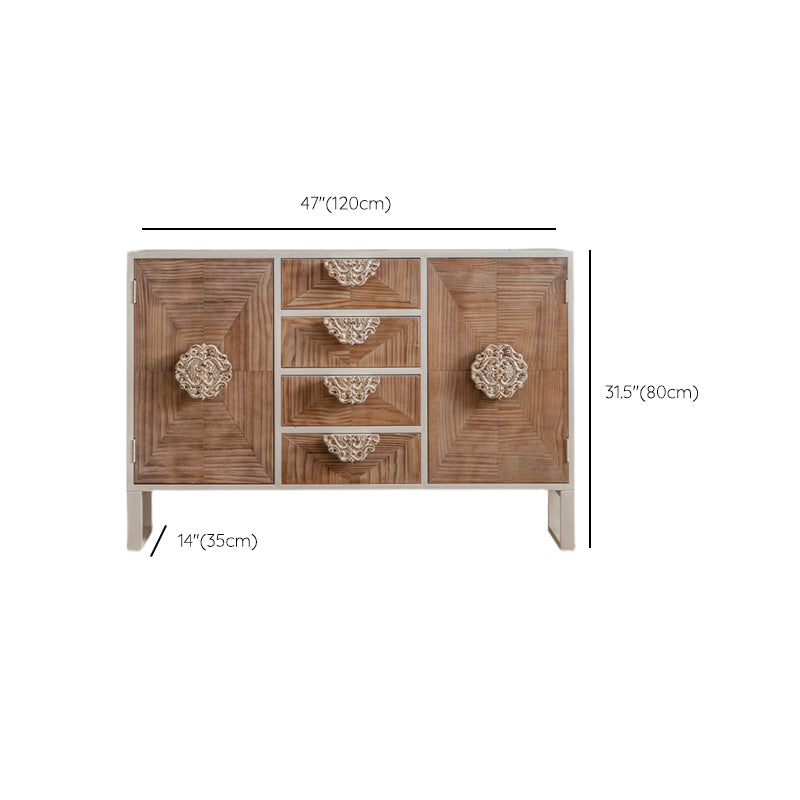 Industrial Standard Natural Accent Chest Distressed Wood Accent Cabinet Clearhalo 'Cabinets & Chests' 'cabinets_chests' 'furn' 'furn_cabinets_chests' 'Furniture' 'Living Room Furniture' 6608412