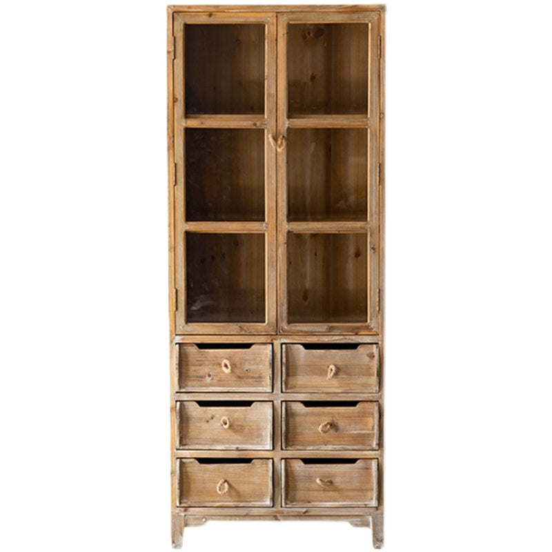 Distressed Wood Accent Chest Industrial Ring Pulls Natural Accent Cabinet Clearhalo 'Cabinets & Chests' 'cabinets_chests' 'furn' 'furn_cabinets_chests' 'Furniture' 'Living Room Furniture' 6608498