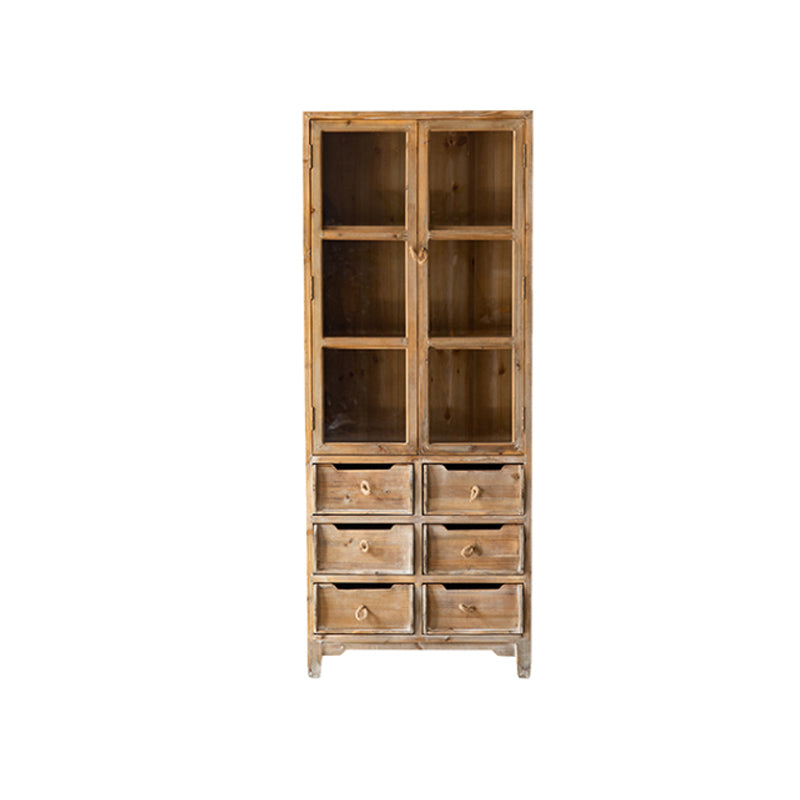 Distressed Wood Accent Chest Industrial Ring Pulls Natural Accent Cabinet Clearhalo 'Cabinets & Chests' 'cabinets_chests' 'furn' 'furn_cabinets_chests' 'Furniture' 'Living Room Furniture' 6608508