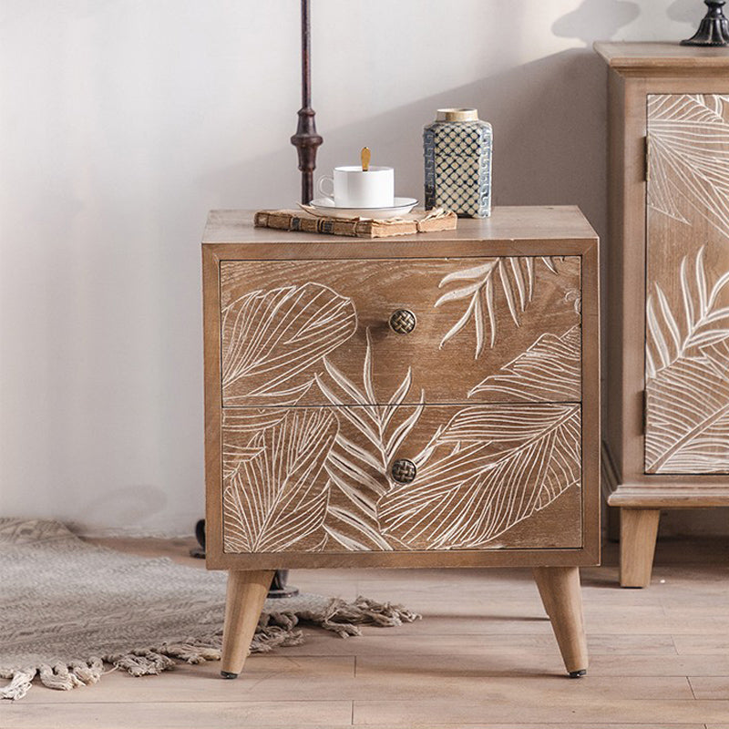 Distressed Wood Accent Chest Industrial Knobs Wood Accent Cabinet 19"L x 16"W x 21"H Clearhalo 'Cabinets & Chests' 'cabinets_chests' 'furn' 'furn_cabinets_chests' 'Furniture' 'Living Room Furniture' 6608513