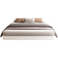 Contemporary Platform Bed Solid Wood Standard Bed with Light for Bedroom