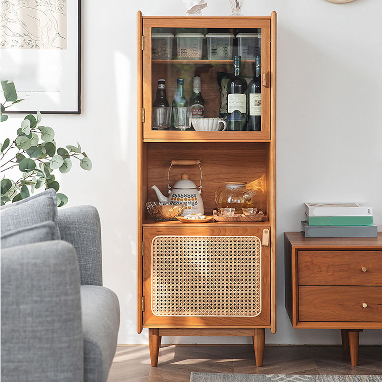 Stain Resistant Storage Cabinet Solid Wood Cabinet with Shelves Clearhalo 'Cabinets & Chests' 'cabinets_chests' 'furn' 'furn_cabinets_chests' 'Furniture' 'Living Room Furniture' 6608674