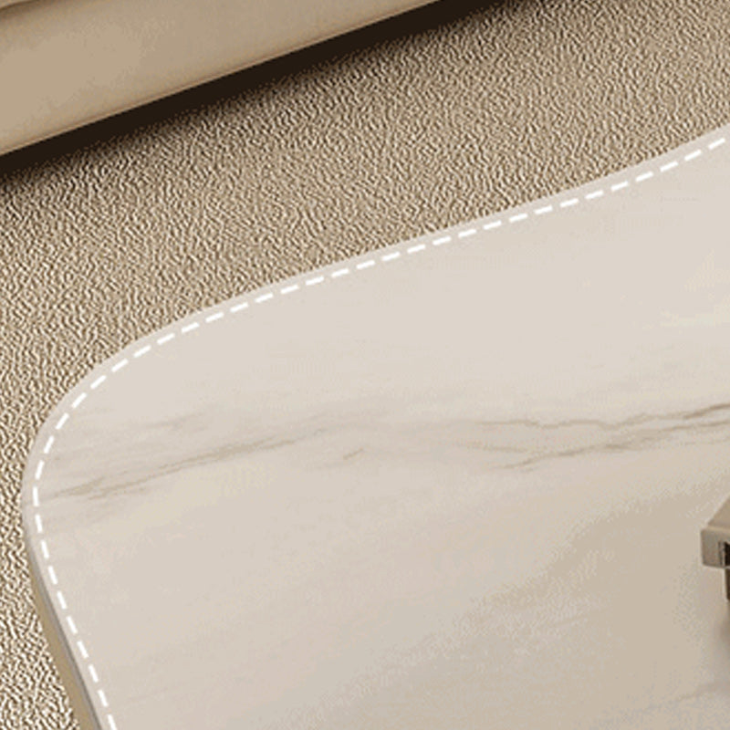 35" Wide Contemporary Cocktail Table White Single Coffee Table Clearhalo 'Coffee & Accent Tables' 'Coffee Tables' 'coffee_tables' 'furn' 'furn_coffee_tables' 'Furniture' 'Living Room Furniture' 6608776
