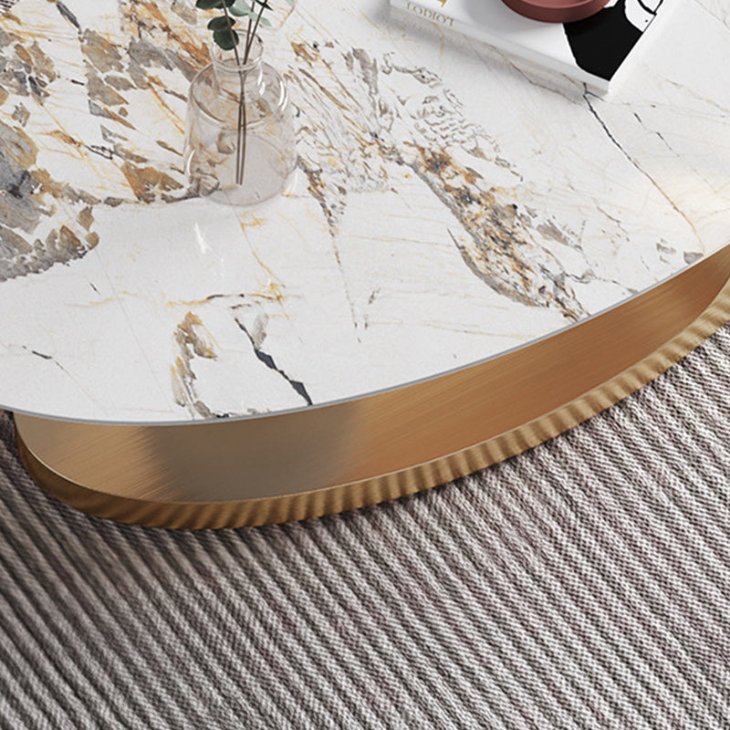 Mesa de cóctel Glam de 27" de ancho Mesa de cóctel de café ovalada de pizarra