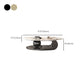 Mesa de cóctel Glam de 27" de ancho Mesa de cóctel de café ovalada de pizarra