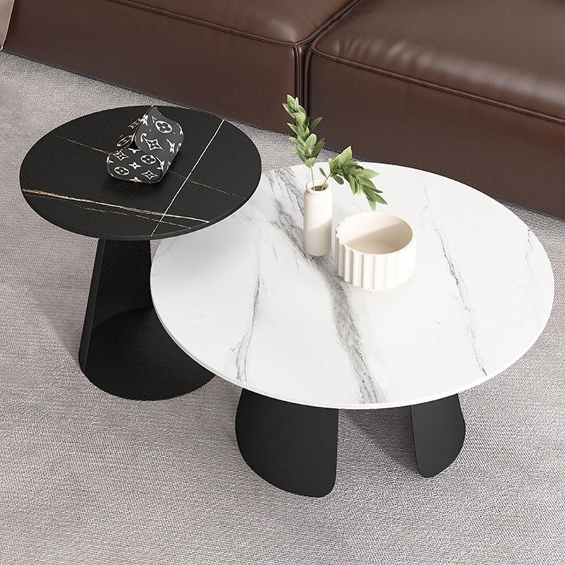 Aucune table d'appoint en marbre moderne de salon de table d'extrémité pénible