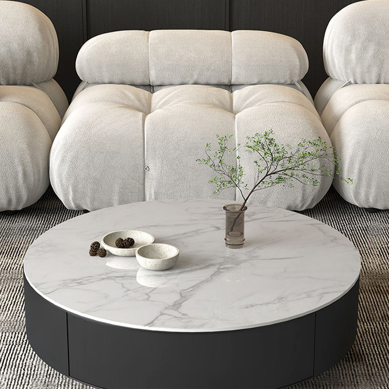 Modern Marble Side Table No Distressing End Table for Living Room Clearhalo 'Coffee & Accent Tables' 'Coffee Tables' 'coffee_tables' 'furn' 'furn_coffee_tables' 'Furniture' 'Living Room Furniture' 6608813