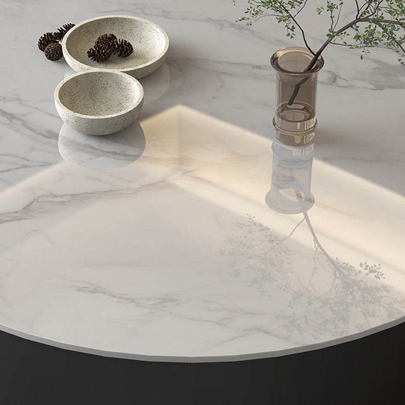 Modern Marble Side Table No Distressing End Table for Living Room Clearhalo 'Coffee & Accent Tables' 'Coffee Tables' 'coffee_tables' 'furn' 'furn_coffee_tables' 'Furniture' 'Living Room Furniture' 6608817