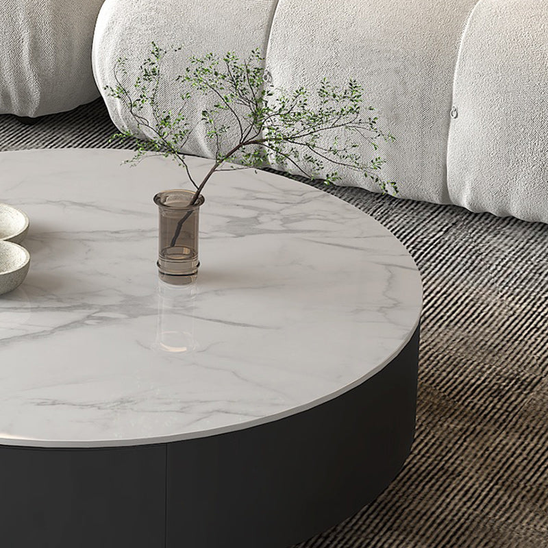 Modern Marble Side Table No Distressing End Table for Living Room Clearhalo 'Coffee & Accent Tables' 'Coffee Tables' 'coffee_tables' 'furn' 'furn_coffee_tables' 'Furniture' 'Living Room Furniture' 6608819