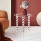 Glam 19.68" Tall 3 Legs End Table Round Acrylic Top Side Table