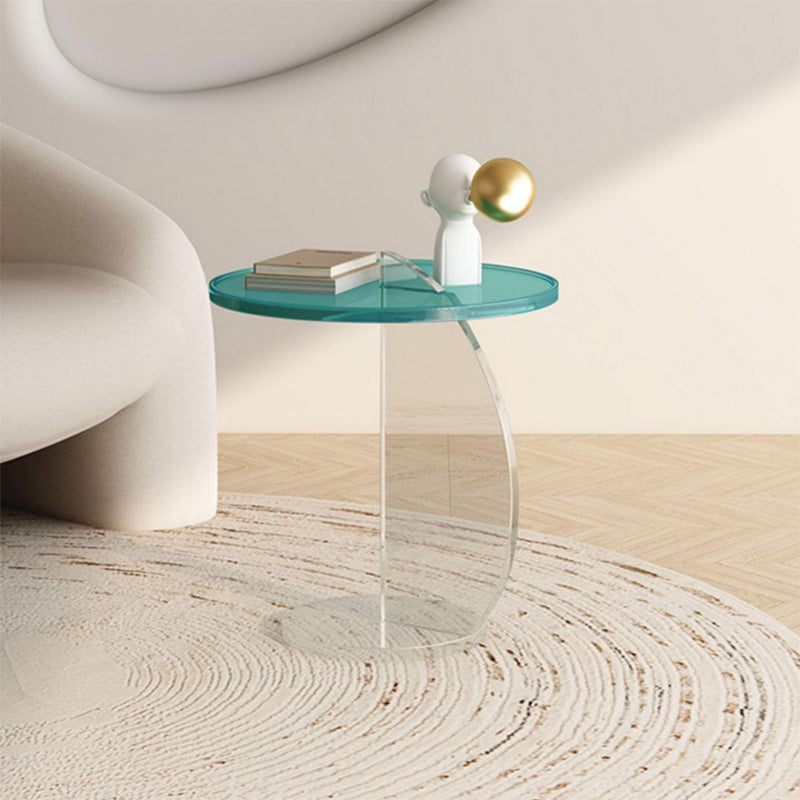 Tabella moderna del laterale rotondo di plastica di divano di divano il tavolo accento laterale