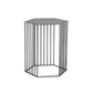 Frame Hexagon Metal End Table Set Simple Iron Sofa Side Accent Table with Storage Shelf 15"L x 15"W x 18"H Black 1 Clearhalo 'Coffee & Accent Tables' 'End & Side Tables' 'end_side_tables' 'furn' 'furn_end_side_tables' 'Furniture' 'Living Room Furniture' 6609061