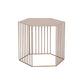 Frame Hexagon Metal End Table Set Simple Iron Sofa Side Accent Table with Storage Shelf 18"L x 18"W x 15"H Gold 1 Clearhalo 'Coffee & Accent Tables' 'End & Side Tables' 'end_side_tables' 'furn' 'furn_end_side_tables' 'Furniture' 'Living Room Furniture' 6609070