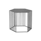Frame Hexagon Metal End Table Set Simple Iron Sofa Side Accent Table with Storage Shelf 18"L x 18"W x 15"H Black 1 Clearhalo 'Coffee & Accent Tables' 'End & Side Tables' 'end_side_tables' 'furn' 'furn_end_side_tables' 'Furniture' 'Living Room Furniture' 6609072