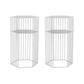 Frame Hexagon Metal End Table Set Simple Iron Sofa Side Accent Table with Storage Shelf 15"L x 15"W x 26"H White 2 Clearhalo 'Coffee & Accent Tables' 'End & Side Tables' 'end_side_tables' 'furn' 'furn_end_side_tables' 'Furniture' 'Living Room Furniture' 6609076