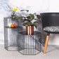 Frame Hexagon Metal End Table Set Simple Iron Sofa Side Accent Table with Storage Shelf Clearhalo 'Coffee & Accent Tables' 'End & Side Tables' 'end_side_tables' 'furn' 'furn_end_side_tables' 'Furniture' 'Living Room Furniture' 6609078