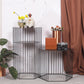 Frame Hexagon Metal End Table Set Simple Iron Sofa Side Accent Table with Storage Shelf Clearhalo 'Coffee & Accent Tables' 'End & Side Tables' 'end_side_tables' 'furn' 'furn_end_side_tables' 'Furniture' 'Living Room Furniture' 6609086
