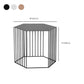 Frame Hexagon Metal End Table Set Simple Iron Sofa Side Accent Table with Storage Shelf Clearhalo 'Coffee & Accent Tables' 'End & Side Tables' 'end_side_tables' 'furn' 'furn_end_side_tables' 'Furniture' 'Living Room Furniture' 6609090