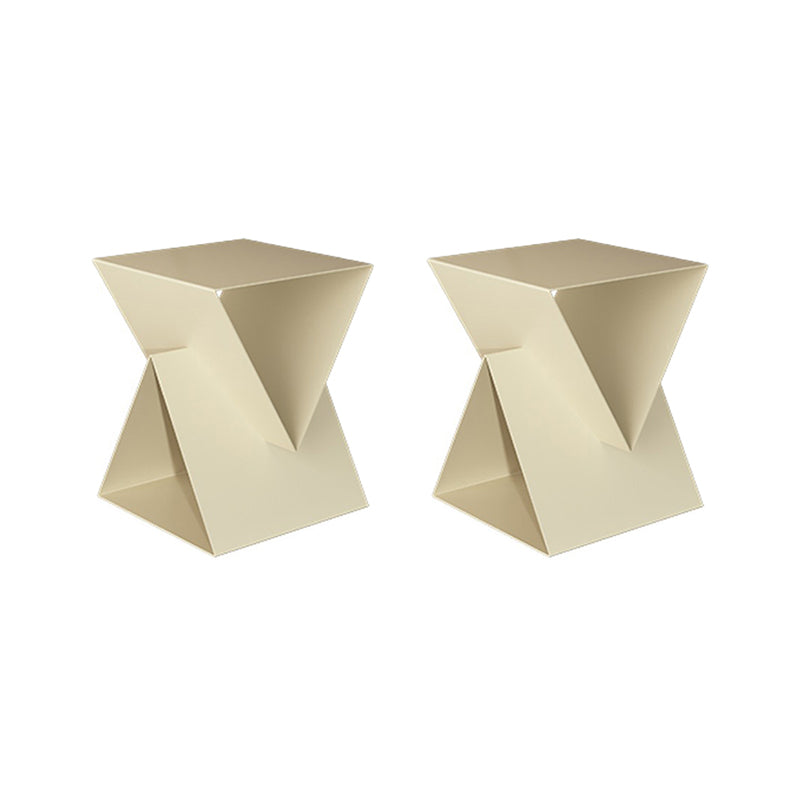 Modern 19.68" Tall End Table Metal Square Abstract Side Table