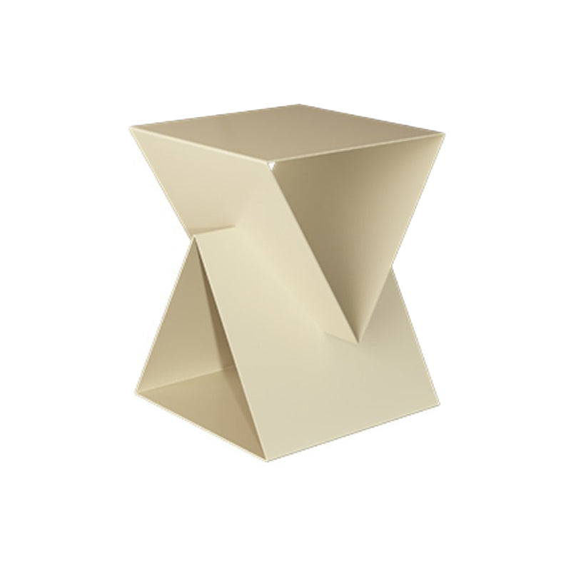 Modern 19.68" Tall End Table Metal Square Abstract Side Table