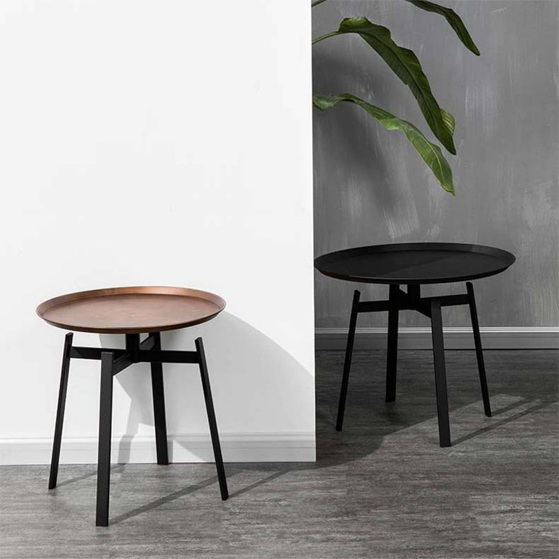 Tavolo laterale alto 19,68 pollici moderno tavolo laterale superiore del vassoio metallico