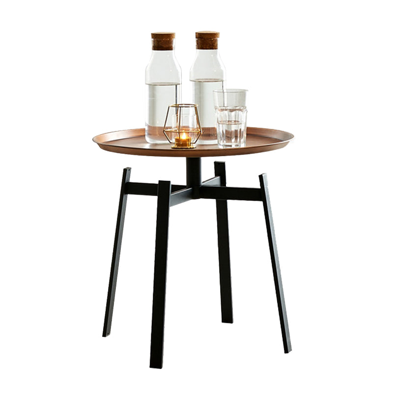 Tavolo laterale alto 19,68 pollici moderno tavolo laterale superiore del vassoio metallico