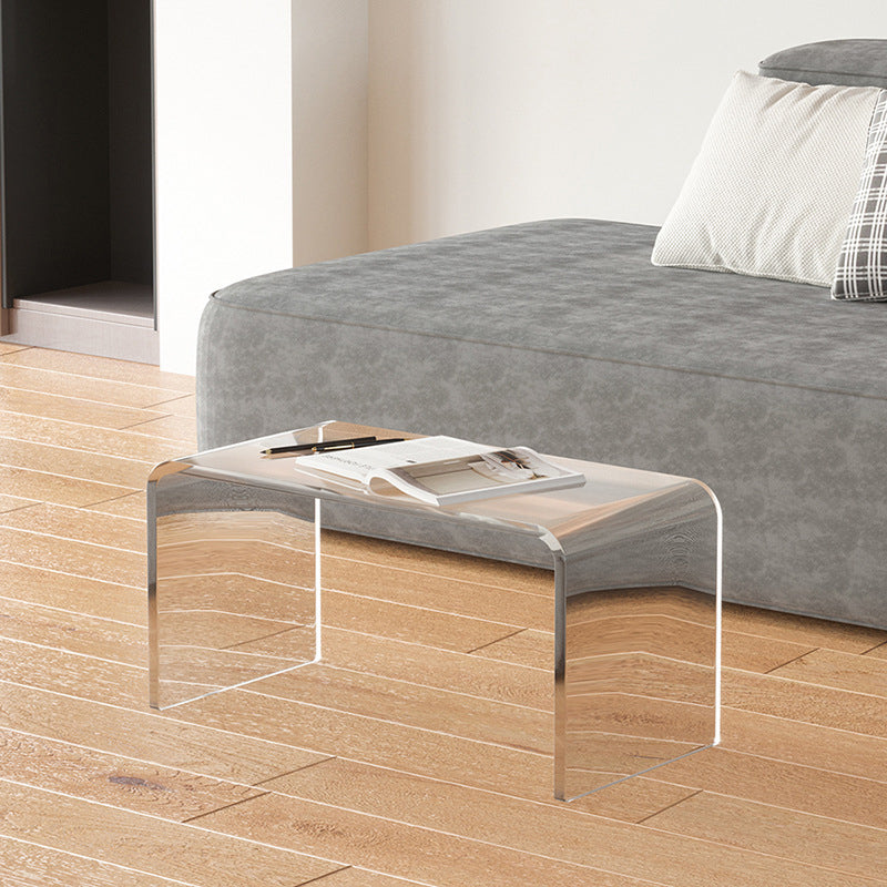 11.81" Wide Plastic Side End Table Abstract Sofa Side Accent Table Clearhalo 'Coffee & Accent Tables' 'End & Side Tables' 'end_side_tables' 'furn' 'furn_end_side_tables' 'Furniture' 'Living Room Furniture' 6609224
