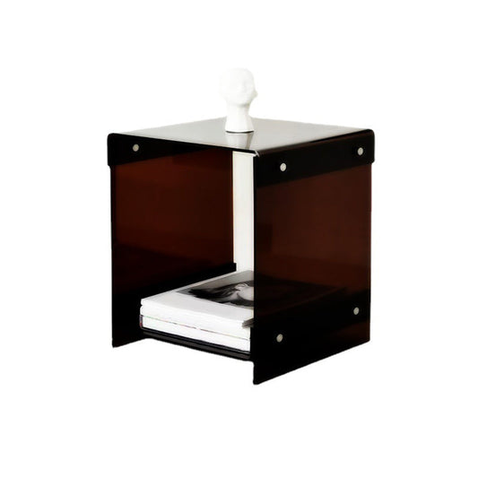 Tabella dell'estremità laterale in plastica 15.94 "Tavolo accento laterale di divano in slitta larga