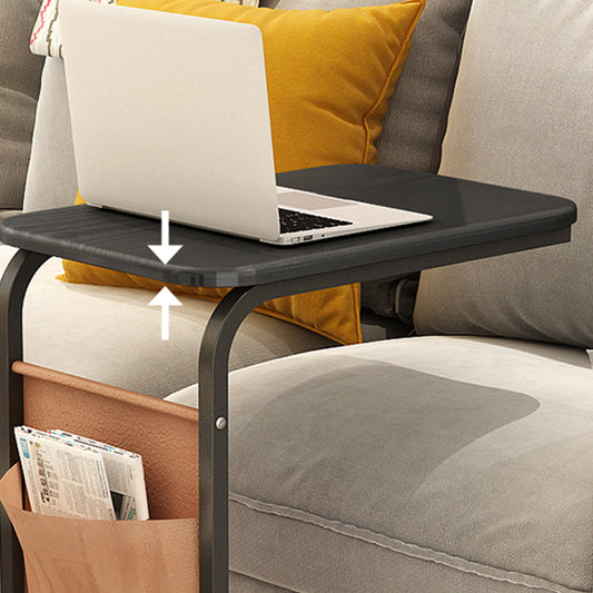 17.7" W Rectangular Side Table with Casters Modern Simple 1 - Shelf End Table Clearhalo 'Coffee & Accent Tables' 'End & Side Tables' 'end_side_tables' 'furn' 'furn_end_side_tables' 'Furniture' 'Living Room Furniture' 6609275