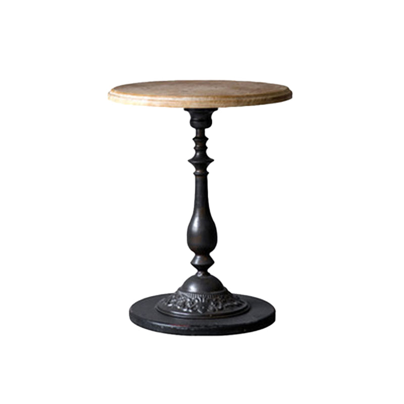 Tavolino in legno in legno di campagna francese tavolo da base di ferro in difficoltà