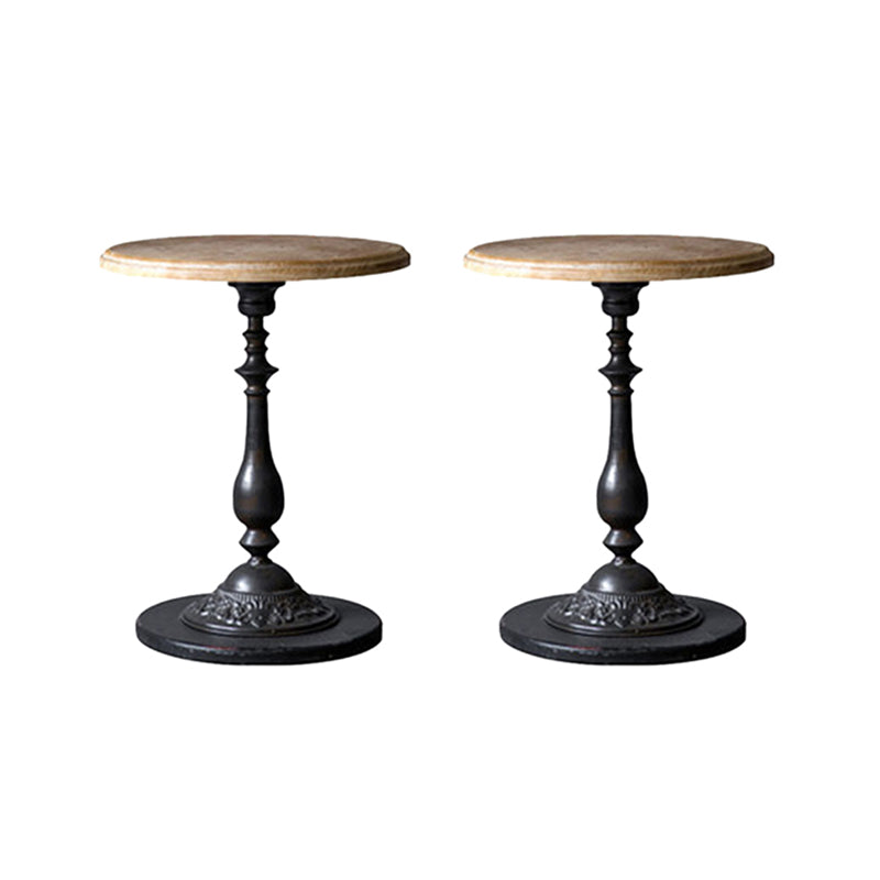 Tavolino in legno in legno di campagna francese tavolo da base di ferro in difficoltà