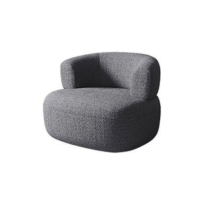 Living Room Modern Accent Armchair Round Arms Fixed Back Armchair Grey Polyester Polyester Blend 1 Piece Clearhalo 'Accent Chairs' 'accent_chairs' 'Chairs & Seating' 'furn' 'furn_accent_chairs' 'Furniture' 'Living Room Furniture' 6609484