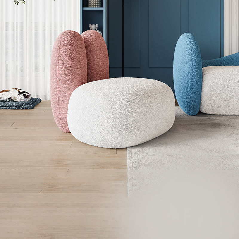 Modern Living Room Accent Chair Fixed Back Armless Lounge Chair Pink Wool Blend 1 Piece Clearhalo 'Accent Chairs' 'accent_chairs' 'Chairs & Seating' 'furn' 'furn_accent_chairs' 'Furniture' 'Living Room Furniture' 6609507