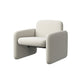 Mid-century Modern Accent Armchair Solid Color Fixed Back Armchair Off-White Wool Blend 1 Piece Clearhalo 'Accent Chairs' 'accent_chairs' 'Chairs & Seating' 'furn' 'furn_accent_chairs' 'Furniture' 'Living Room Furniture' 6609528