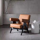 Mid-century Modern Arm Chair Solid Color Fixed Back Armchair Clearhalo 'Accent Chairs' 'accent_chairs' 'Chairs & Seating' 'furn' 'furn_accent_chairs' 'Furniture' 'Living Room Furniture' 6609537
