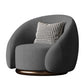 Contemporary Solid Color Arm Chair Living Room Swivel Barrel Chair Dark Gray Velvet 1 Piece Clearhalo 'Accent Chairs' 'accent_chairs' 'Chairs & Seating' 'furn' 'furn_accent_chairs' 'Furniture' 'Living Room Furniture' 6609552