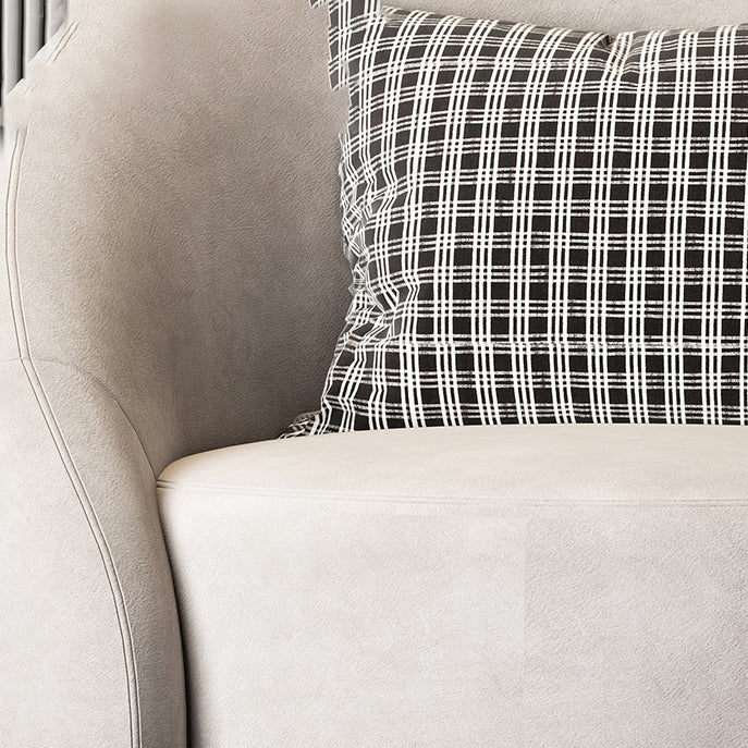 Contemporary Solid Color Arm Chair Living Room Swivel Barrel Chair Clearhalo 'Accent Chairs' 'accent_chairs' 'Chairs & Seating' 'furn' 'furn_accent_chairs' 'Furniture' 'Living Room Furniture' 6609553