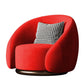 Contemporary Solid Color Arm Chair Living Room Swivel Barrel Chair Red Velvet 1 Piece Clearhalo 'Accent Chairs' 'accent_chairs' 'Chairs & Seating' 'furn' 'furn_accent_chairs' 'Furniture' 'Living Room Furniture' 6609556