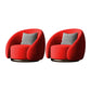 Contemporary Solid Color Arm Chair Living Room Swivel Barrel Chair Red Velvet 2 Piece Set Clearhalo 'Accent Chairs' 'accent_chairs' 'Chairs & Seating' 'furn' 'furn_accent_chairs' 'Furniture' 'Living Room Furniture' 6609558