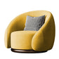 Contemporary Solid Color Arm Chair Living Room Swivel Barrel Chair Yellow Velvet 1 Piece Clearhalo 'Accent Chairs' 'accent_chairs' 'Chairs & Seating' 'furn' 'furn_accent_chairs' 'Furniture' 'Living Room Furniture' 6609559