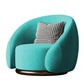 Contemporary Solid Color Arm Chair Living Room Swivel Barrel Chair Blue Velvet 1 Piece Clearhalo 'Accent Chairs' 'accent_chairs' 'Chairs & Seating' 'furn' 'furn_accent_chairs' 'Furniture' 'Living Room Furniture' 6609563