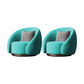 Contemporary Solid Color Arm Chair Living Room Swivel Barrel Chair Blue Velvet 2 Piece Set Clearhalo 'Accent Chairs' 'accent_chairs' 'Chairs & Seating' 'furn' 'furn_accent_chairs' 'Furniture' 'Living Room Furniture' 6609564
