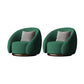 Contemporary Solid Color Arm Chair Living Room Swivel Barrel Chair Green Velvet 2 Piece Set Clearhalo 'Accent Chairs' 'accent_chairs' 'Chairs & Seating' 'furn' 'furn_accent_chairs' 'Furniture' 'Living Room Furniture' 6609566