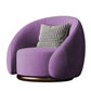 Contemporary Solid Color Arm Chair Living Room Swivel Barrel Chair Purple Velvet 1 Piece Clearhalo 'Accent Chairs' 'accent_chairs' 'Chairs & Seating' 'furn' 'furn_accent_chairs' 'Furniture' 'Living Room Furniture' 6609567