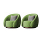 Contemporary Solid Color Arm Chair Living Room Swivel Barrel Chair Light Green Velvet 2 Piece Set Clearhalo 'Accent Chairs' 'accent_chairs' 'Chairs & Seating' 'furn' 'furn_accent_chairs' 'Furniture' 'Living Room Furniture' 6609570