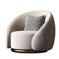 Contemporary Solid Color Arm Chair Living Room Swivel Barrel Chair Light Gray-White Velvet 1 Piece Clearhalo 'Accent Chairs' 'accent_chairs' 'Chairs & Seating' 'furn' 'furn_accent_chairs' 'Furniture' 'Living Room Furniture' 6609577