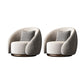 Contemporary Solid Color Arm Chair Living Room Swivel Barrel Chair Light Gray-White Velvet 2 Piece Set Clearhalo 'Accent Chairs' 'accent_chairs' 'Chairs & Seating' 'furn' 'furn_accent_chairs' 'Furniture' 'Living Room Furniture' 6609578